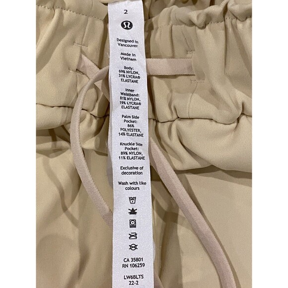 Lululemon  Keep Moving Crop Pants Joggers High Rise 23" Prosecco Sz 2 LW6BLTS - Picture 5 of 7